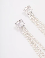 Silver Plated Dazzle Drop Earrings