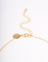 Gold Plated Triangular Pear Drop Necklace