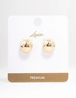 Gold Plated Mini Ball Stud Earrings