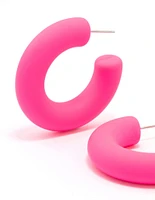 Pink Small Hoop Earrings