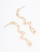Gold Drip Drop Earrings