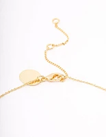 Gold Plated Mini Diamante Necklace