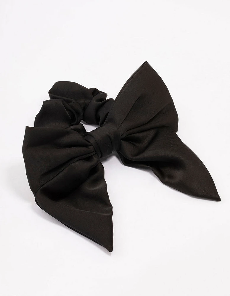 Satin Bow Hair Scrunchie