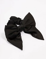 Satin Bow Hair Scrunchie