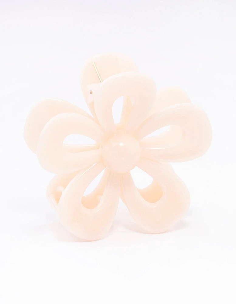 Ivory Flower Hair Claw Clip