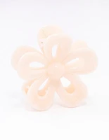 Ivory Flower Hair Claw Clip