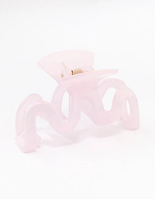 Lilac Wavy Hair Claw Clip