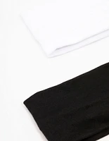 Black & White Stretchy Fabric Headband Pack