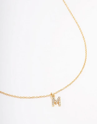 Letter Gold Plated Initial Pendant Necklace