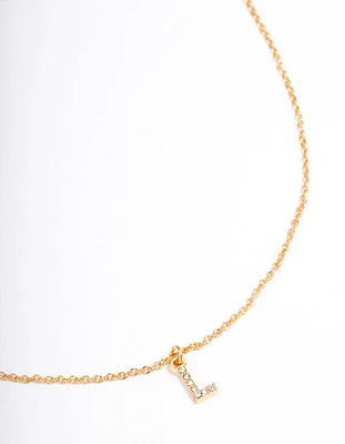 Letter Gold Plated Initial Pendant Necklace
