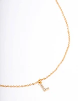 Letter Gold Plated Initial Pendant Necklace