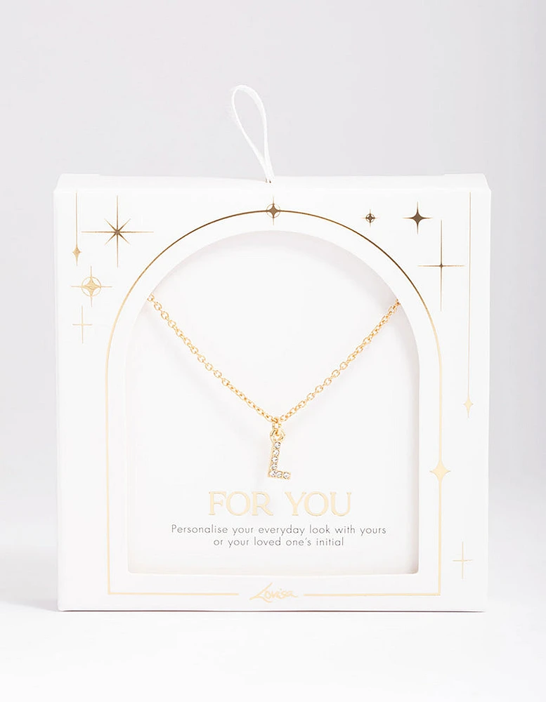 Letter Gold Plated Initial Pendant Necklace