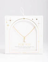 Letter Gold Plated Initial Pendant Necklace