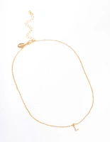 Letter Gold Plated Initial Pendant Necklace