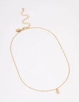Letter S Gold Plated Initial Pendant Necklace