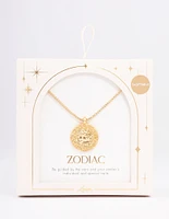 Gold Plated Sagittarius Star Sign Pendant Necklace