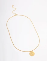 Gold Plated Sagittarius Star Sign Pendant Necklace