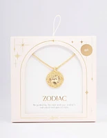 Gold Plated Leo Star Sign Pendant Necklace