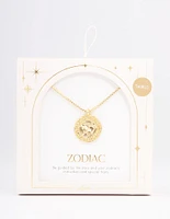 Gold Plated Taurus Star Sign Pendant Necklace