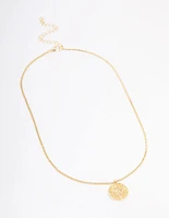 Gold Plated Taurus Star Sign Pendant Necklace