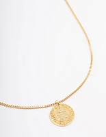 Gold Plated Pisces Star Sign Pendant Necklace