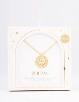 Gold Plated Pisces Star Sign Pendant Necklace