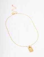 Gold Plated January Birth Month Flower Pendant Necklace