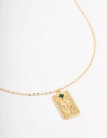 Gold Plated May Birth Month Flower Pendant Necklace