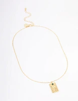 Gold Plated May Birth Month Flower Pendant Necklace