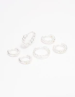 Silver Plated Fine Hoop Earring 3-Pack