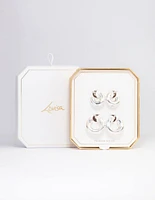 Silver Plated Chubby Hoop Earring Pack