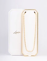 Gold Plated Baguette Cubic Zirconia Necklace