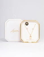 Gold Plated Fine Pendant Necklace & Earrings Set