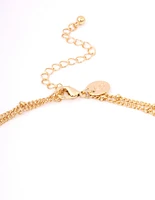 Gold Fine Y-Shape Pearl Long Necklace