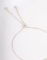 Silver Plated Scorpio Script Bracelet