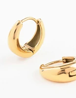 Waterproof Gold Plated Stainless Steel Mini Drop Huggie Earrings