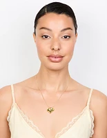 Waterproof Gold Plated Stainless Steel Classic Puffy Heart Pendant Necklace