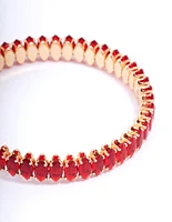 Red Navette Stone Bangle