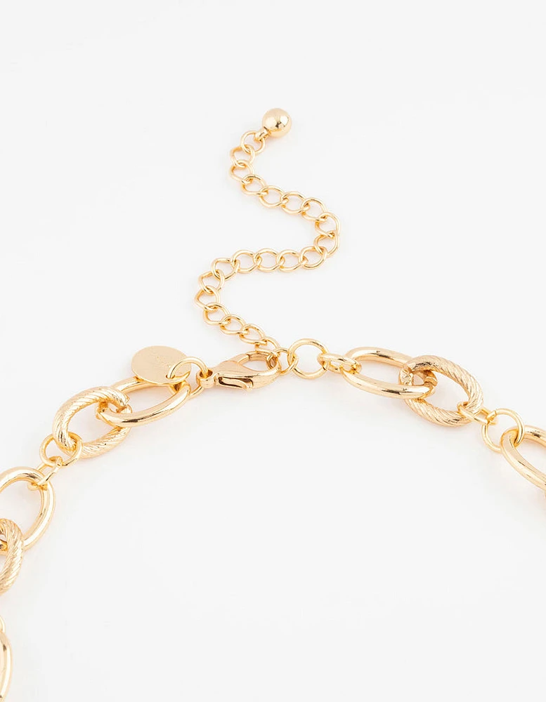 Gold Plated Cubic Zirconia Knotted Pendant Necklace