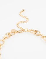 Gold Plated Cubic Zirconia Knotted Pendant Necklace