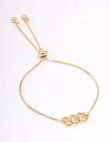 Gold Plated 333 Angel Number Bracelet