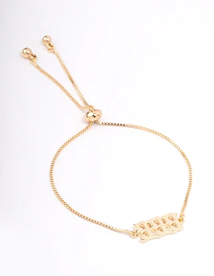 Gold Plated 999 Release Toggle Bracelet