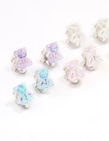 Kids Rainbow Gummy Bear Clip On Earrings 5-Pack