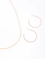 Gold Rope Chain Jewellery Set