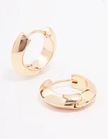 Gold Chunky Small Hoop Earrings