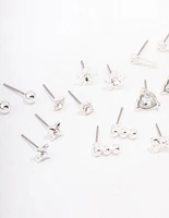 Silver Key Bow Earring 12-Pack