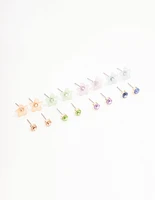 Gold Flower Stud Earring 8-Pack