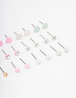 Pastel Basic Diamante Earring 12-Pack