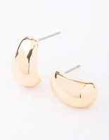 Gold Bubble Huggie Earrings