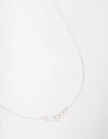 Silver Graduating Diamante Chain Necklace